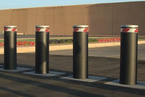 Retractable bollards against car thefts